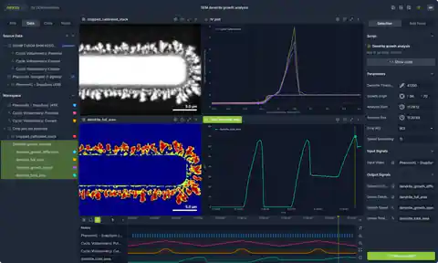 The script, its run time and the parameters it used, kept alongside the result